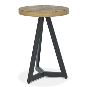 Bentley Designs Ellipse Rustic Oak Lamp Table